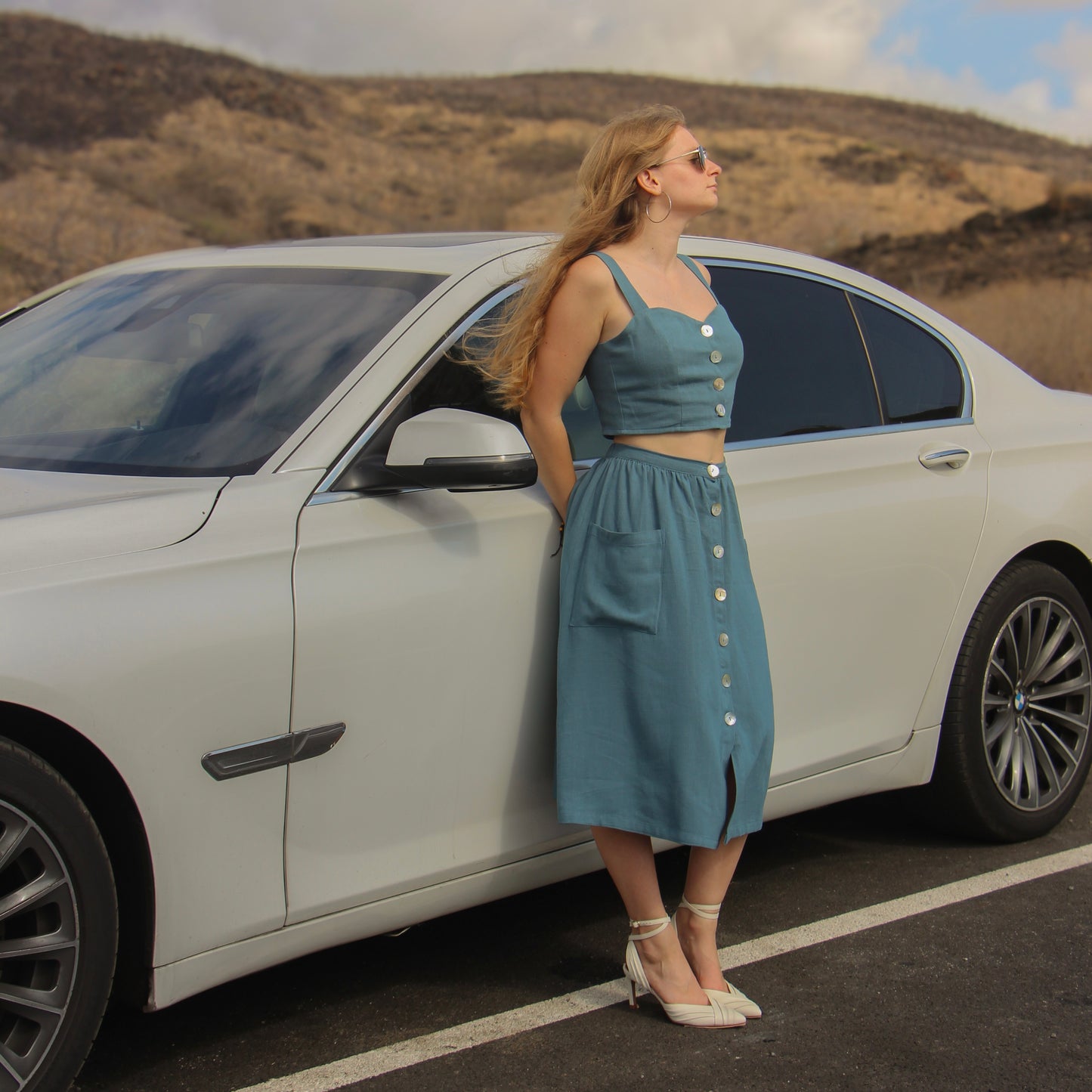 Linen Skirt Set
