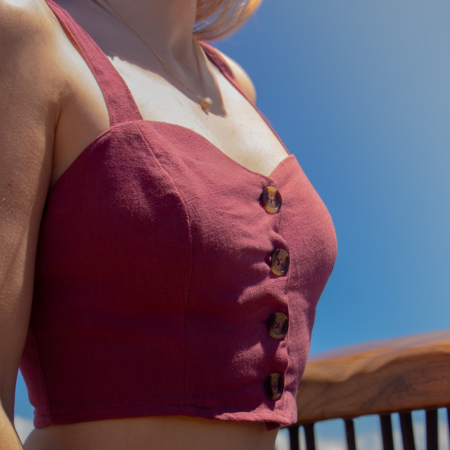 Linen Strappy Top