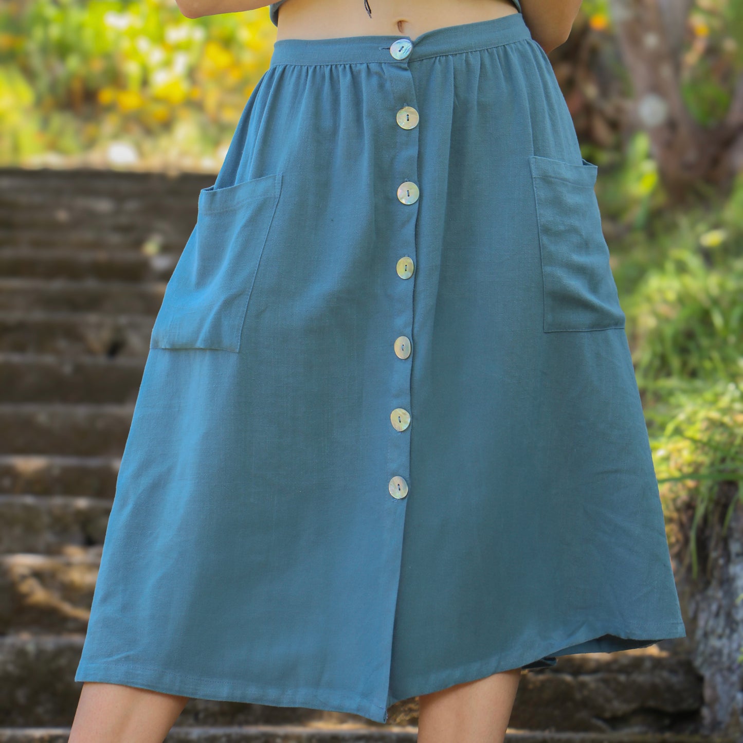 Linen Skirt Set
